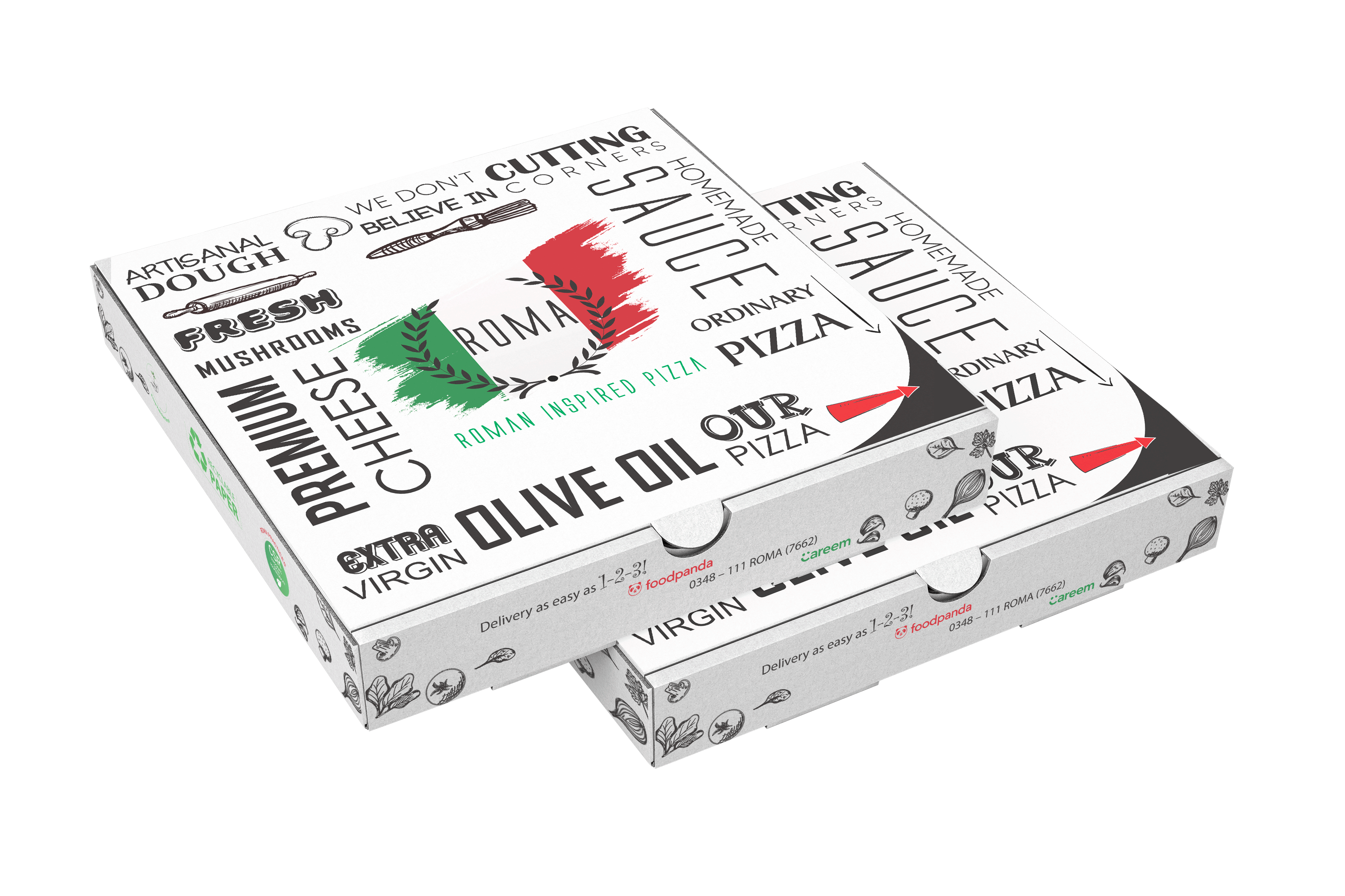 Roma Pizza box by inspurate.com